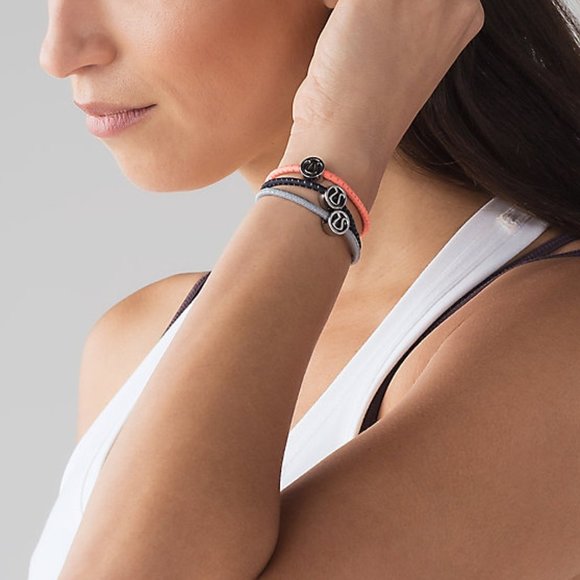 lululemon athletica Accessories - lululemon Glow On Hair Ties in Hail / Midnight Navy / Pop Orange